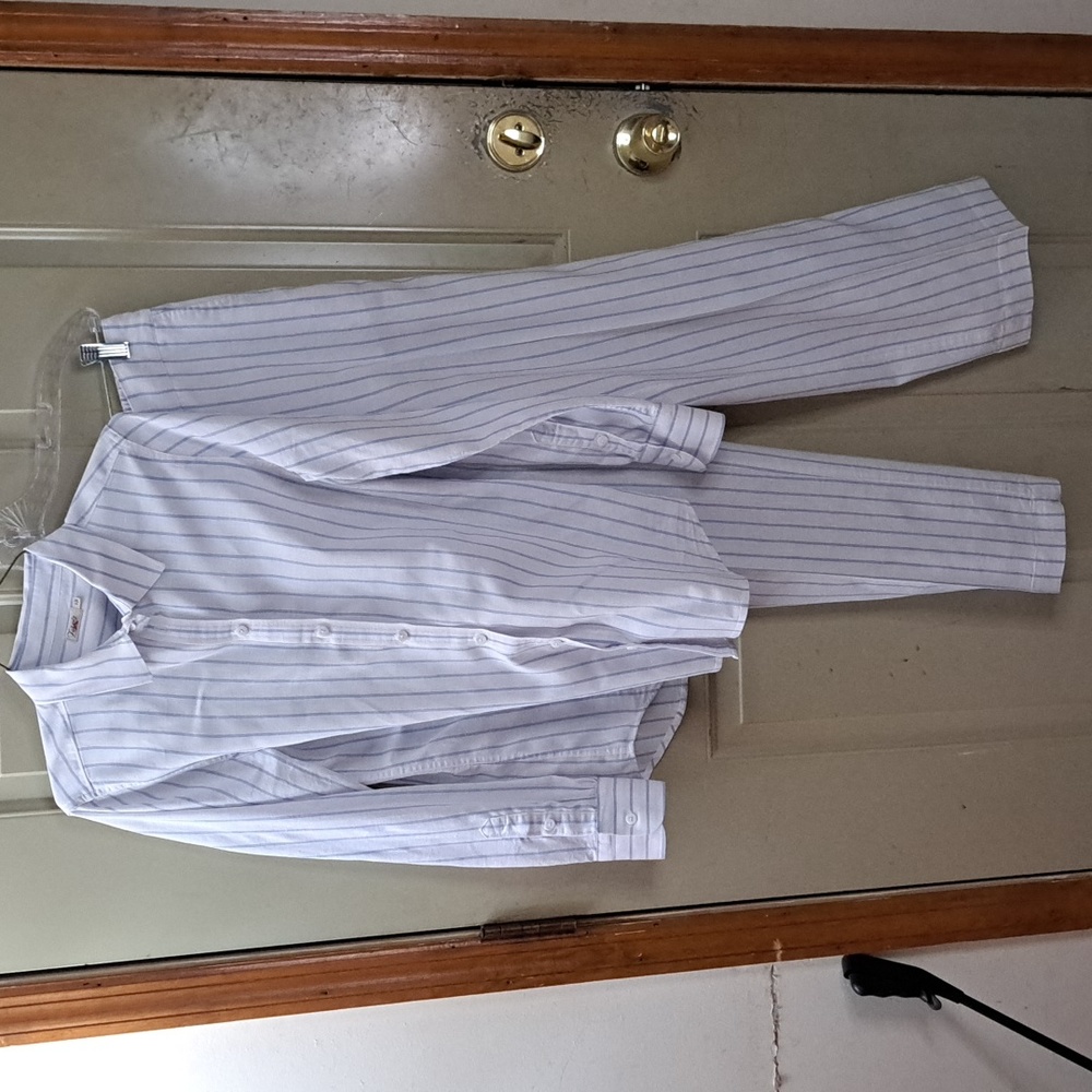 Faherty Linen Striped 2 Piece Set Button Down Shirt & Matching Pants